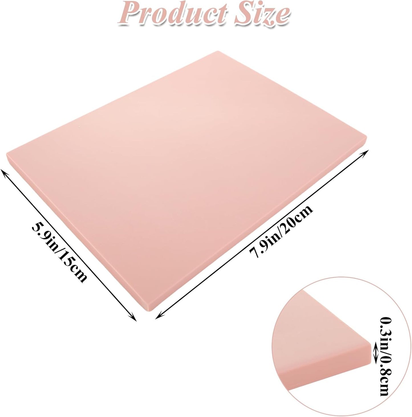 10 Pcs Linoleum Blocks for Printmaking 6 x 8 Inch - Pink Rubber Carving Block - Printmaking Supplies with Carving Knife, Soft and Easy to Carve