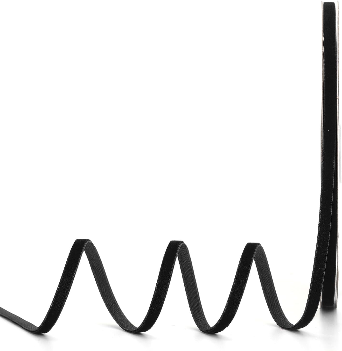 Black Velvet Ribbon,1/4" W x 20Yd Single Face,Great for Gift Wrapping,Hair Bows,Handmade Craft and Christmas,Wedding Decoration (1/4" Black)