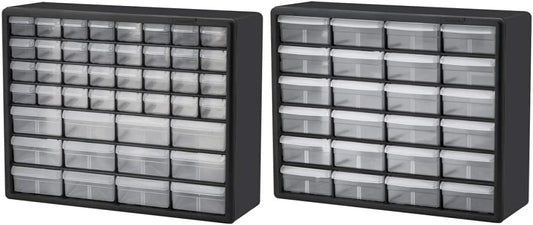 Akro-Mils 10124 24 Drawer Plastic Parts Storage Hardware and Craft Cabinet, 20-Inch x 16-Inch x 6.5-Inch, Black