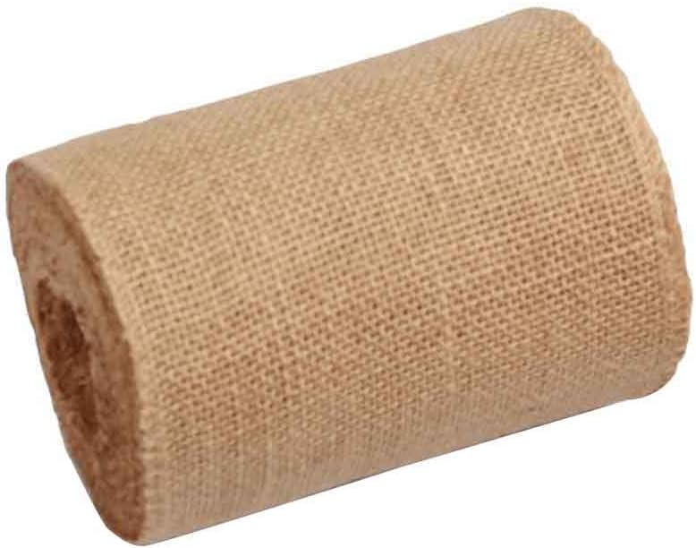 3 Pack - 90 feet Burlap Ribbon 5" x 10 Yards Natural Jute 5 Inch 30ft roll (Natural, 5 Inch X 10 Yards) Total 30 Yards