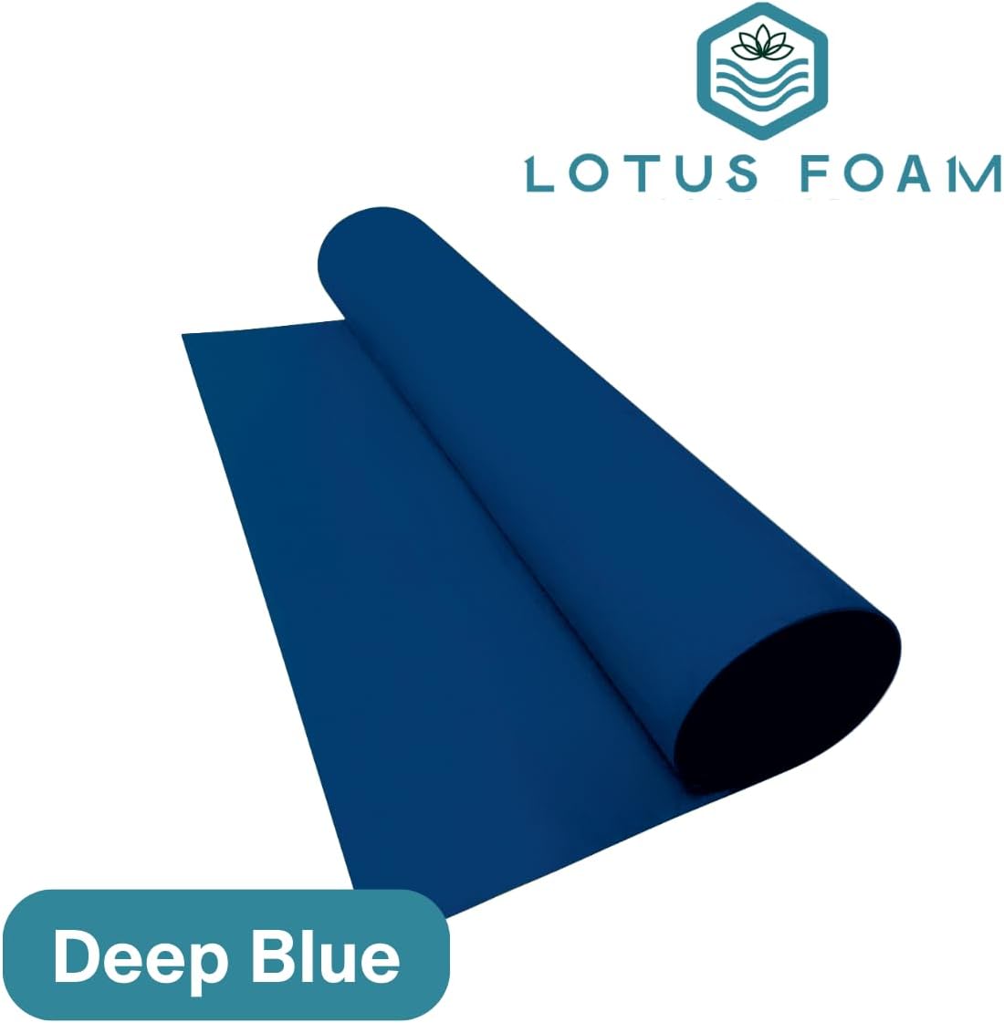 LotusFoam Large 3mm EVA Foam Sheet - 44"x 85" High Density Foam 130 kg/m3 for Cosplay, Costumes, Crafts, Flooring, Outdoor Use - 35 Colors (Deep Blue) - Deep Blue