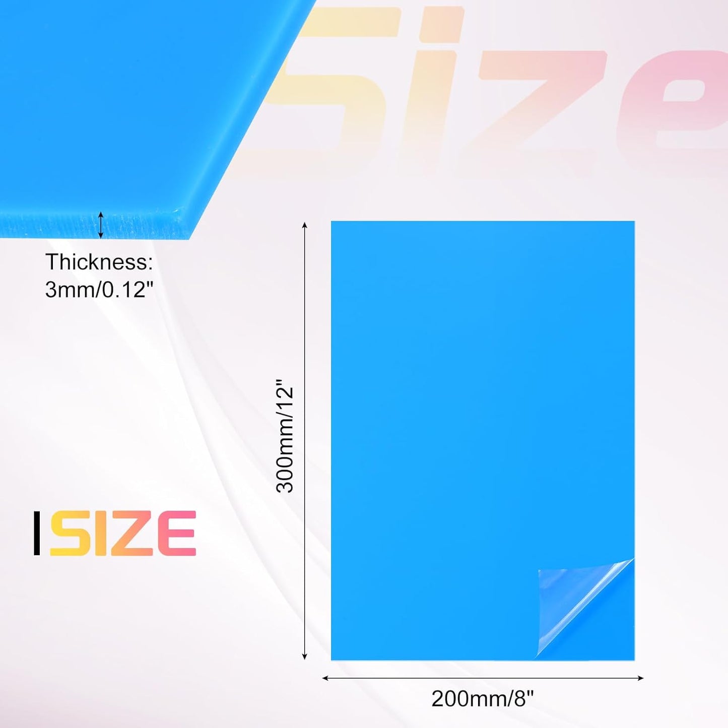 uxcell Acrylic Sheets 12x8 Inch Acrylic Panel 1/8 Inch-3mm Plastic Board for Picture Frames Sign Holders DIY Display Projects Craft, Blue