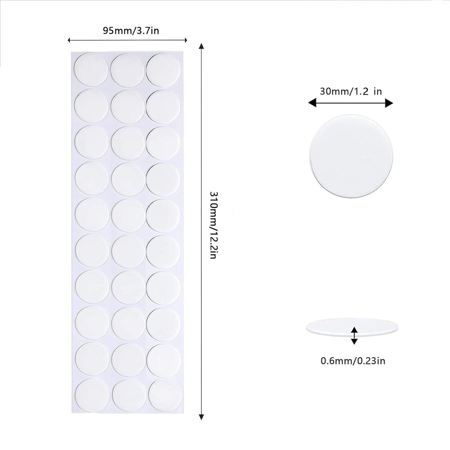 Adhesive Stick dots Two-Sided Sided Mounting Putty Stick Tack for Wall Hanging Crafts Balloons Festival Party Decorations,Clean Removable(1.2"*1.2"-210)
