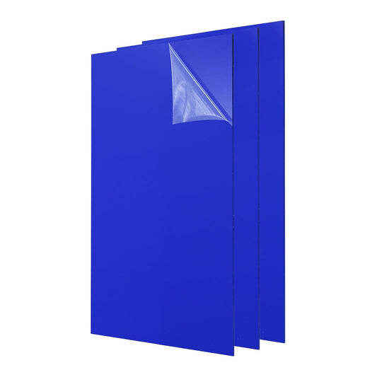 uxcell 3Pcs Acrylic Sheets 12x6 Inch Acrylic Panel 1/8 Inch-3mm Plastic Board for Picture Frames Sign Holders DIY Display Projects Craft, Dark Blue