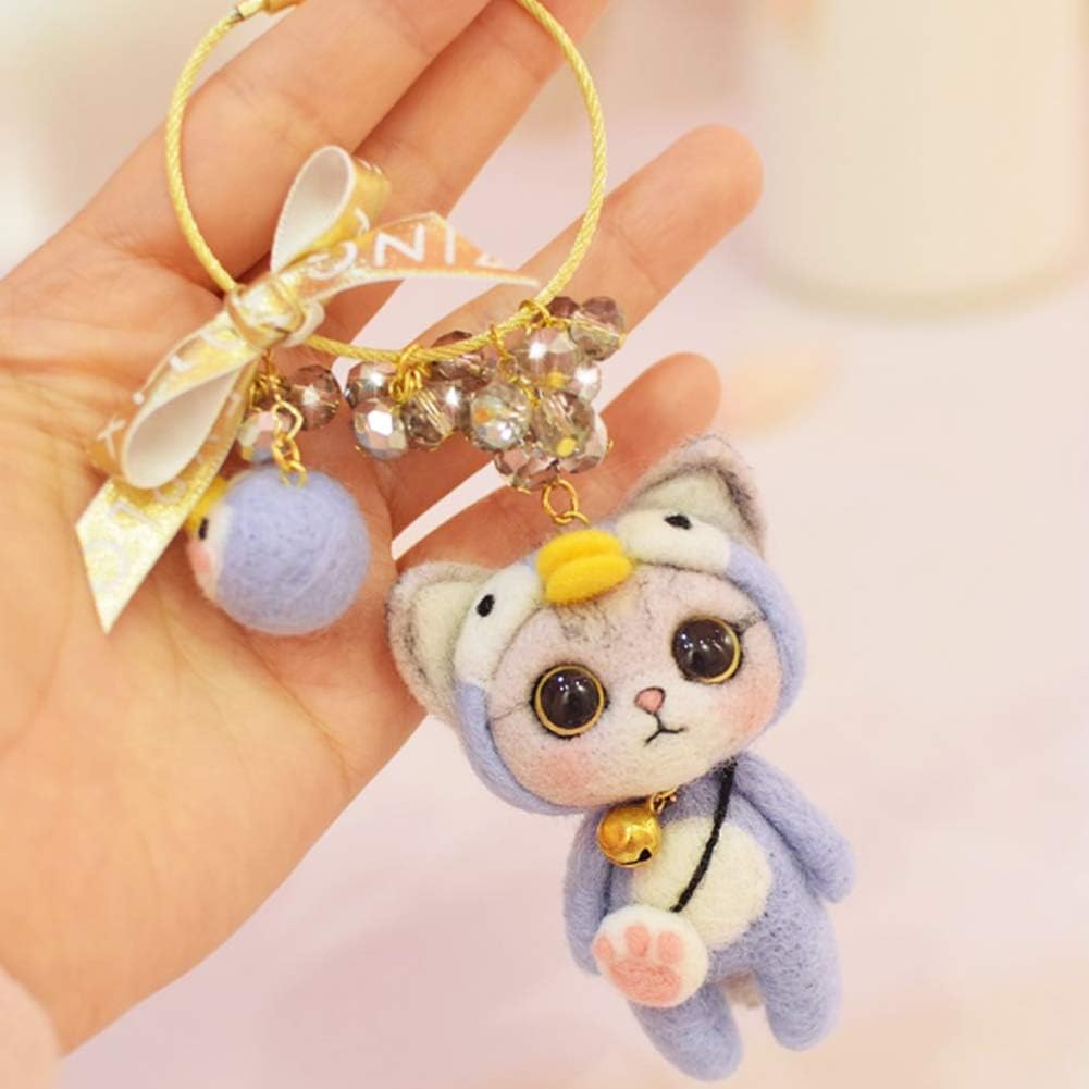 3.53oz Wool Roving Yarn, Wool Felting Supplies, Pure Wool, Chunky Yarn, Spinning Wool Roving for Needle Felting Wet Felting DIY Hand Spinning (ash Blue)