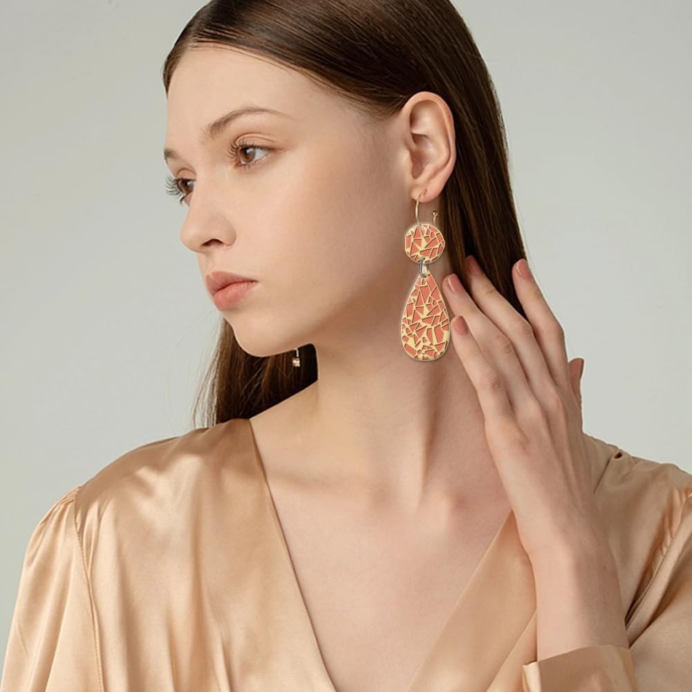 CHGCRAFT Tile Pattern Polymer Clay Texture Sheets Pebble Texture Silicone Clay Texture Stamp Clay Modeling Pattern Pad Texture Sheets for Earrings Jewelry Making