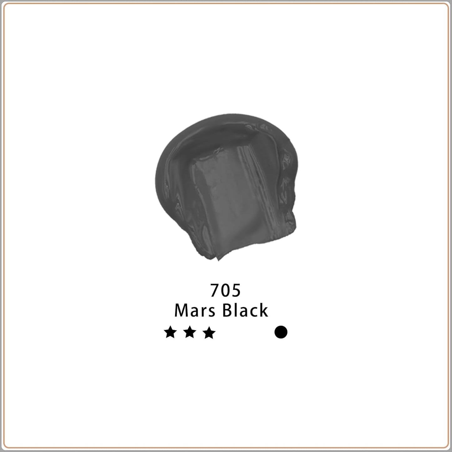 Artecho Mars Black Acrylic Paint (120ml / 4.05oz) Tubes, Art Craft Paints for Canvas Painting, Rock, Stone, Wood, Fabric, Art Supplies