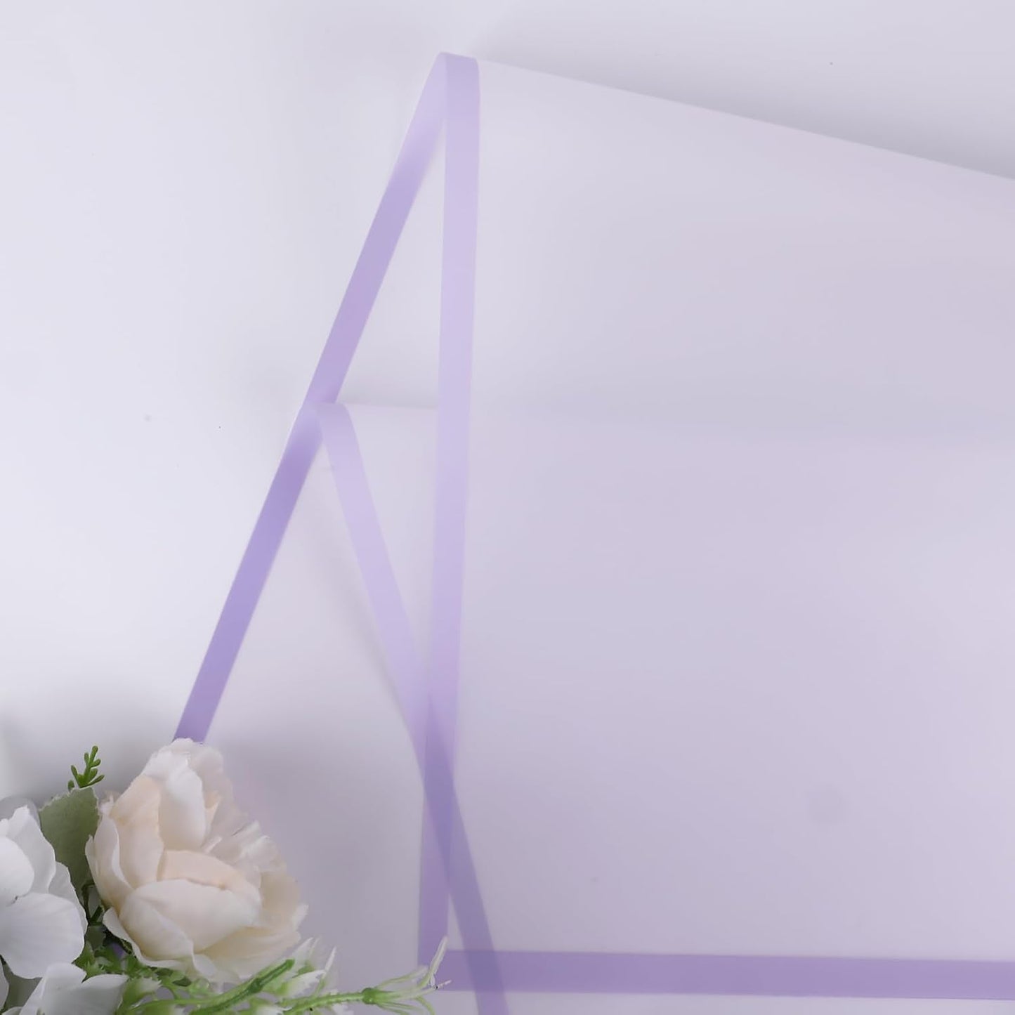 FUHITIM 20 Sheets Flower Wrapping Paper - Waterproof Floral Bouquet Packaging Paper for DIY Crafts，Florist Supplies Packaging Paper for Wedding Birthday Gift (Translucent Light Purple)