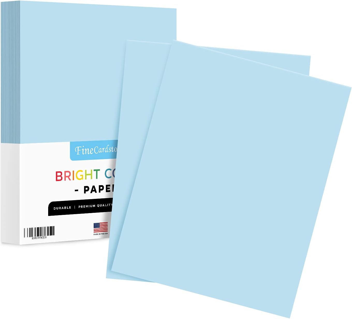 8.5 x 11" Light Blue Color Paper Smooth, for School, Office & Home Supplies, Holiday Crafting, Arts & Crafts | Acid & Lignin Free | Regular 20lb Paper - 100 Sheets
