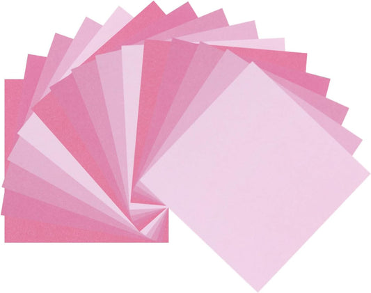 DMiotech 50 Sheets 7.9x7.9 Inch Origami Paper Large, 7 Colors Pink Square Origami Paper Easy Fold Double Sided Colored Paper for DIY Arts and Crafts