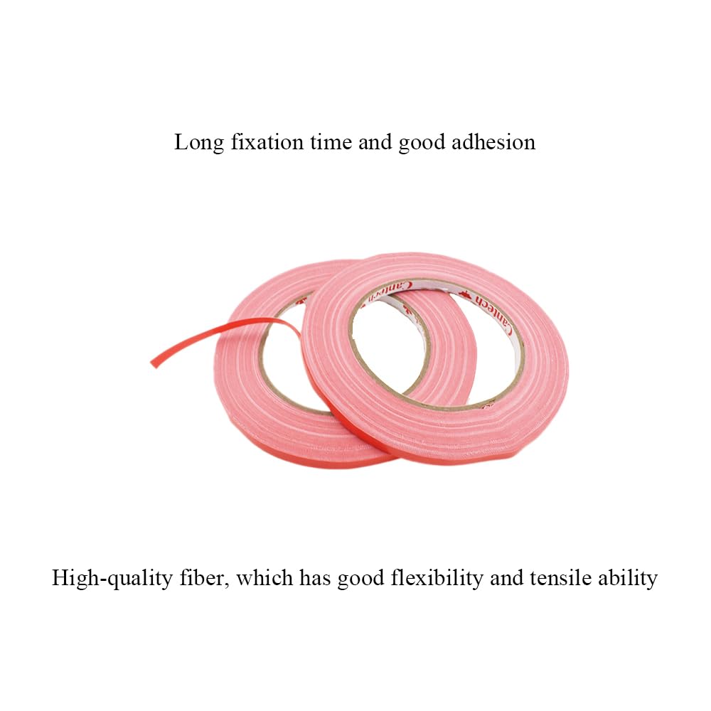 HAHIYO Red 0.25Inch Wide Floral Tape, Waterproof Florist Tape Flower Wrap Adhesive Waterproof Decorative Tape for Bouquet Stem Wrapping Flower Arranging Craft, 2Rolls 200Feet/66Yard Total