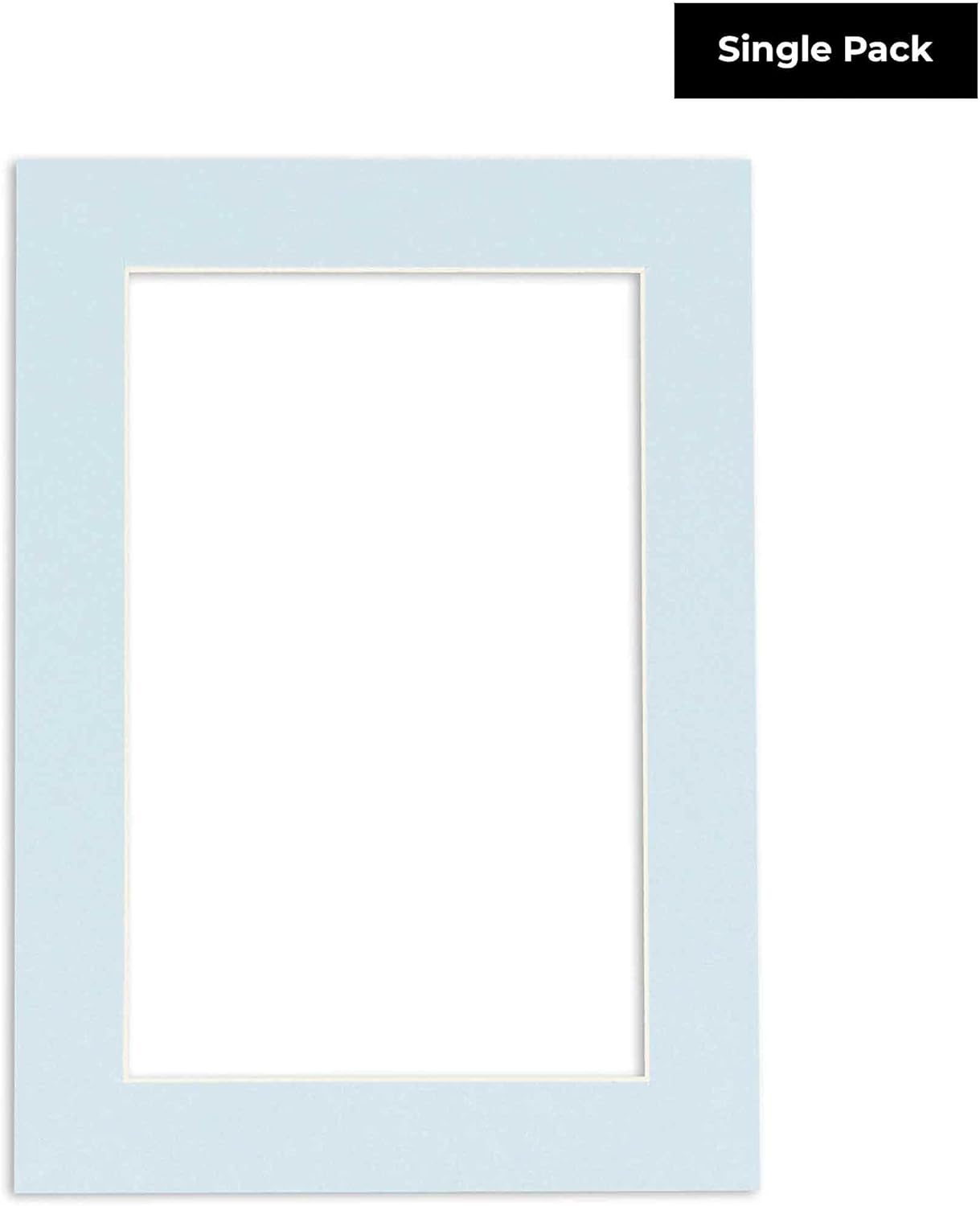 8x10 Mat for 6x8 Photo - Precut Baby Blue Picture Matboard for Frames Measuring 8 x 10 Inches - Bevel Cut Matte to Display Art Measuring 6 x 8 Inches - Acid Free ONE MAT