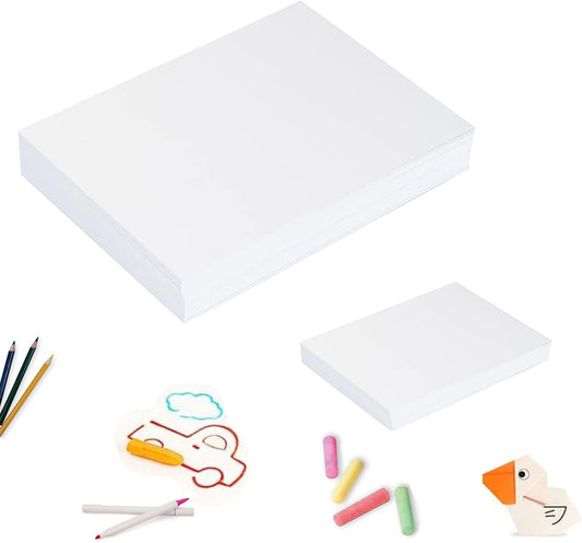 Sketch Drawing Paper 12 * 17in & 8.5 * 11in Art Craft Paper for Kids, School Easel Arts Supplies, White Coloring Doodle Paper 200 Sheets