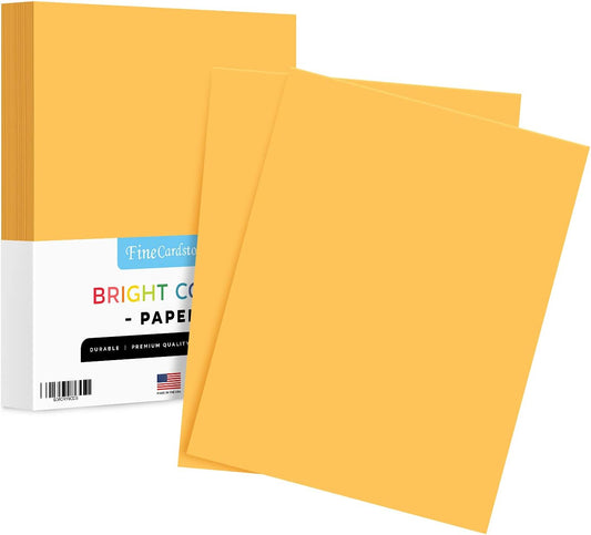 8.5 x 11" Ultra Orange Color Paper Smooth, for School, Office & Home Supplies, Holiday Crafting, Arts & Crafts | Acid & Lignin Free | Regular 20lb Paper - 100 Sheets