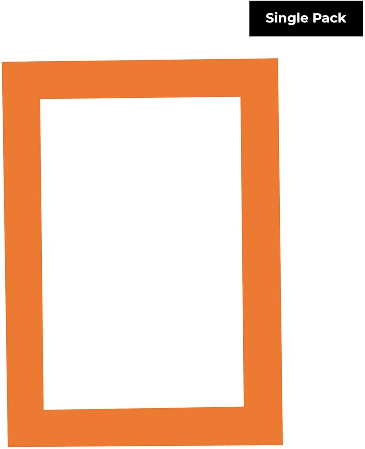 Poster Palooza 8x10 Mat Bevel Cut for 5.5x8.5 Photos - Acid Free Orange Precut Matboard - For Pictures, Photos, Framing - 4-ply Thickness
