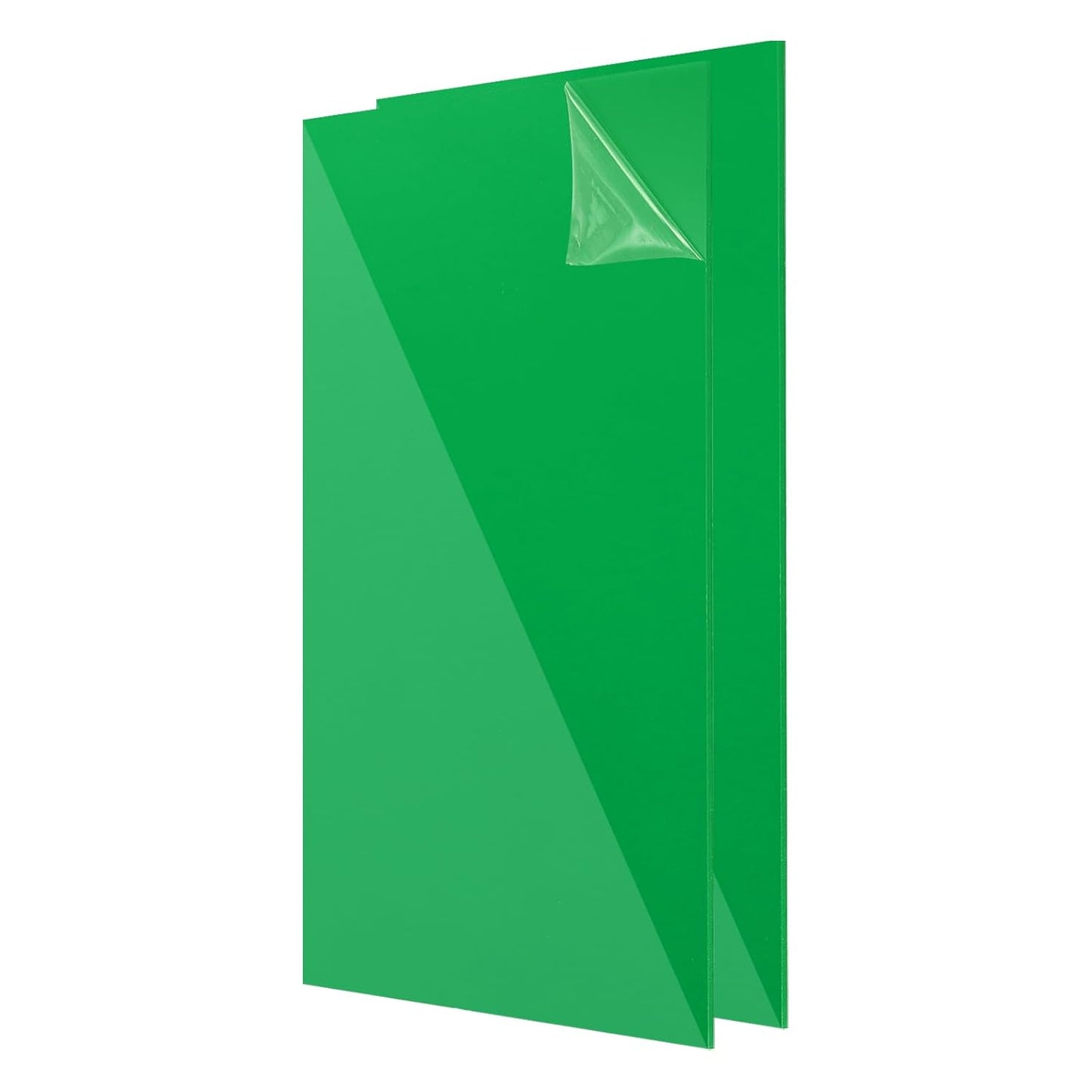 uxcell 2Pcs Acrylic Sheets 12x8 Inch Acrylic Panel 1/8 Inch-3mm Plastic Board for Picture Frames Sign Holders DIY Display Projects Craft, Clear Green