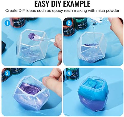 Mica Powder for Epoxy Resin, 108 Colors, 36 Original Colors(0.35oz, 10g), 36 Pastel Colors(0.35oz, 10g), 36 Fine Glitter(0.7oz, 20g), Pigment for Epoxy Resin