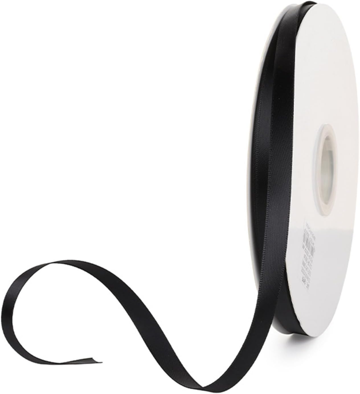 1/4" x 100 Yards Black Polyester Satin Ribbon Single Faced Bulk Fabric Ribbons for Gift Wrapping, Crafting and DIY Projects, Hair Accessories, Tiny Bows