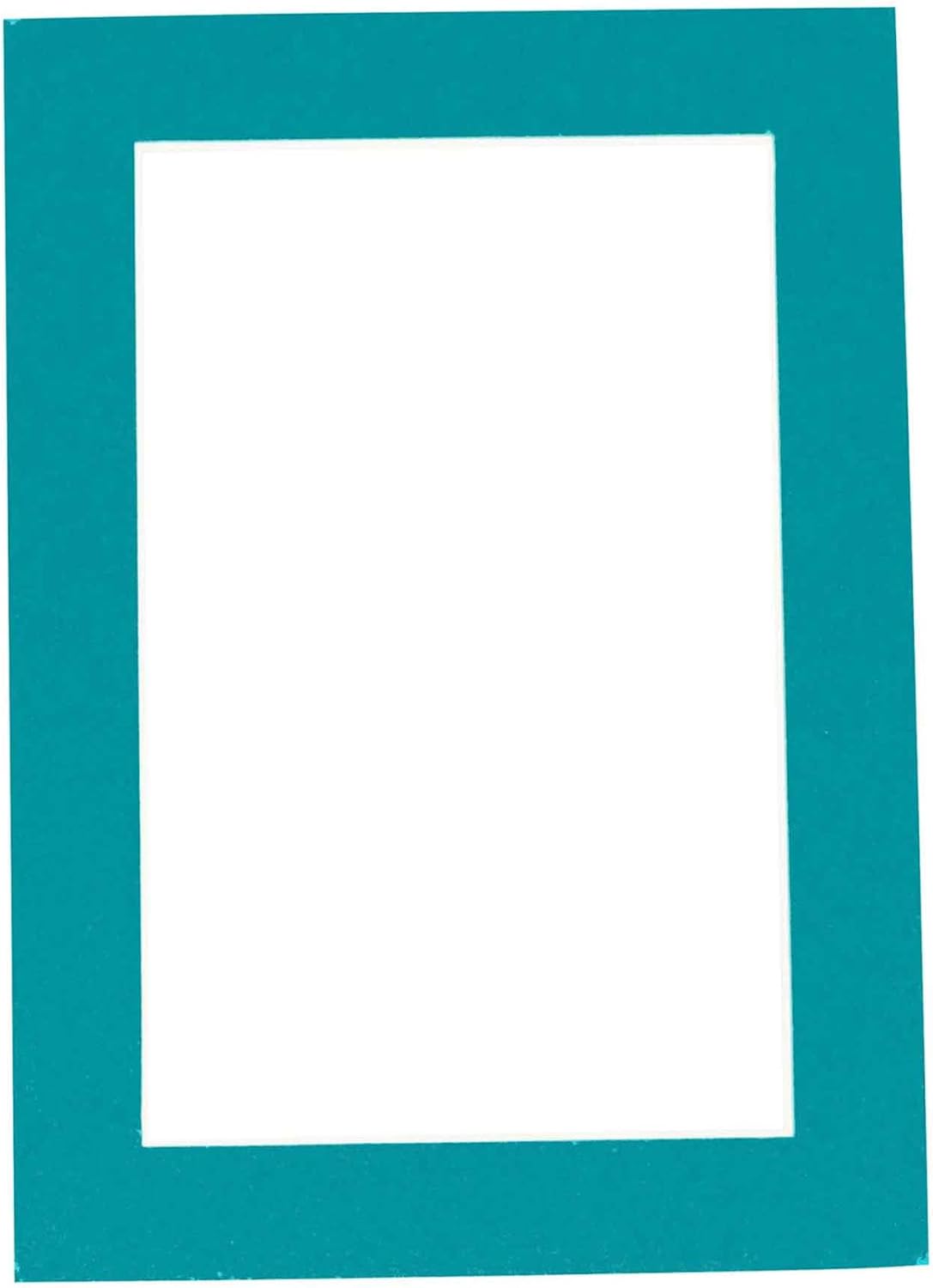 5x7 Mat for 8.5x11 Frame - Precut Mat Board Acid-Free Show Kit with Backing Board, and Clear Bags Teal Blue 5x7 Photo Matte Made to Fit a 8.5x11 Picture Frame Matboard for Framing, Pack of 1 Mat
