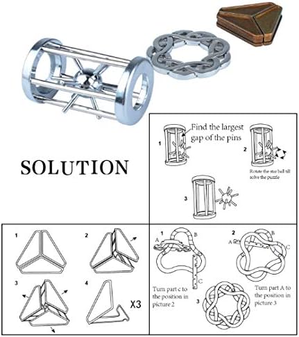 Brain Teaser Puzzle for Adults Puzzles Metal Hole Lock Adult Educational Toy Jigsaw IQ Puzzle (Green)