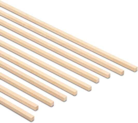 DIY Wooden Square Dowel Rod 3/16-inch x 12 Pack of 50 Hobby Wood Sticks for Crafts, Wood Trim & Architecture Model Making, by Woodpeckers