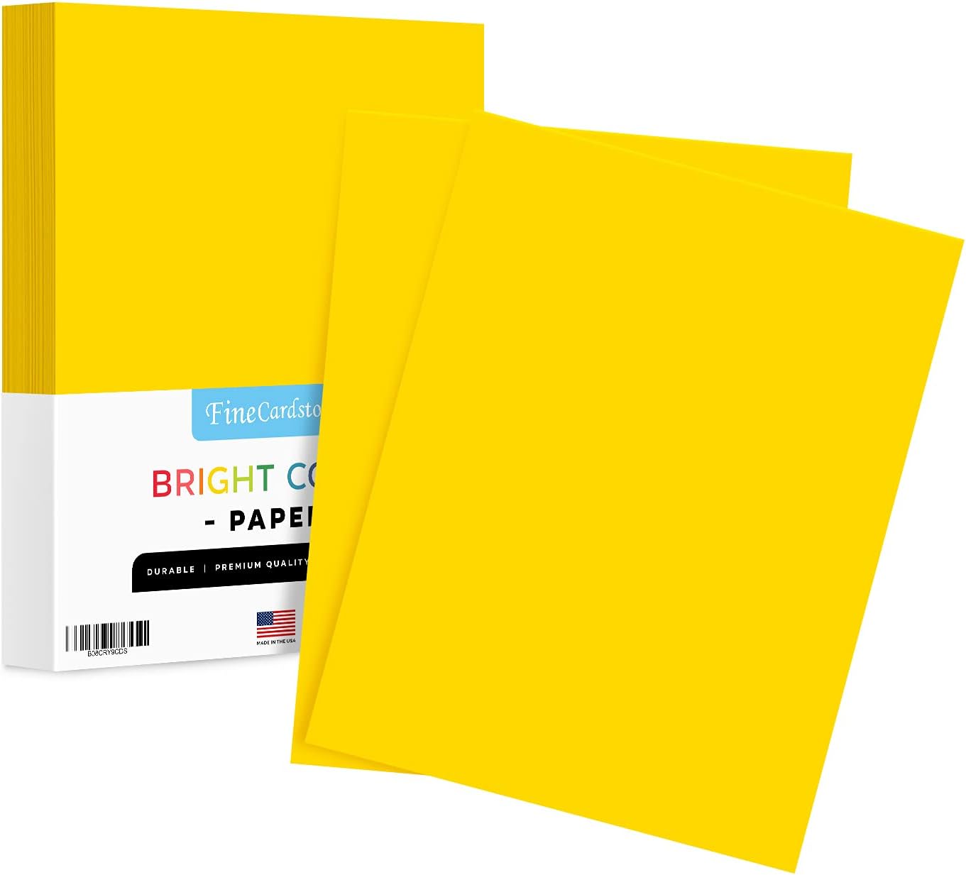 8.5 x 11" Sun Yellow Color Paper Smooth, for School, Office & Home Supplies, Holiday Crafting, Arts & Crafts | Acid & Lignin Free | Regular 20lb Paper - 100 Sheets