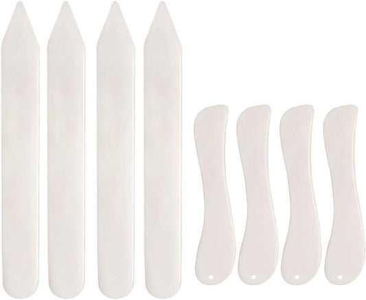 8 PCS Bone Folder Tool, Plastic Bone Folder Paper Creaser Set Scoring Tool for Paper Crafts Book-Binding Card Making and Office Supplies for Diy Handmade Leather Burnishing Bookbinding Books Cards