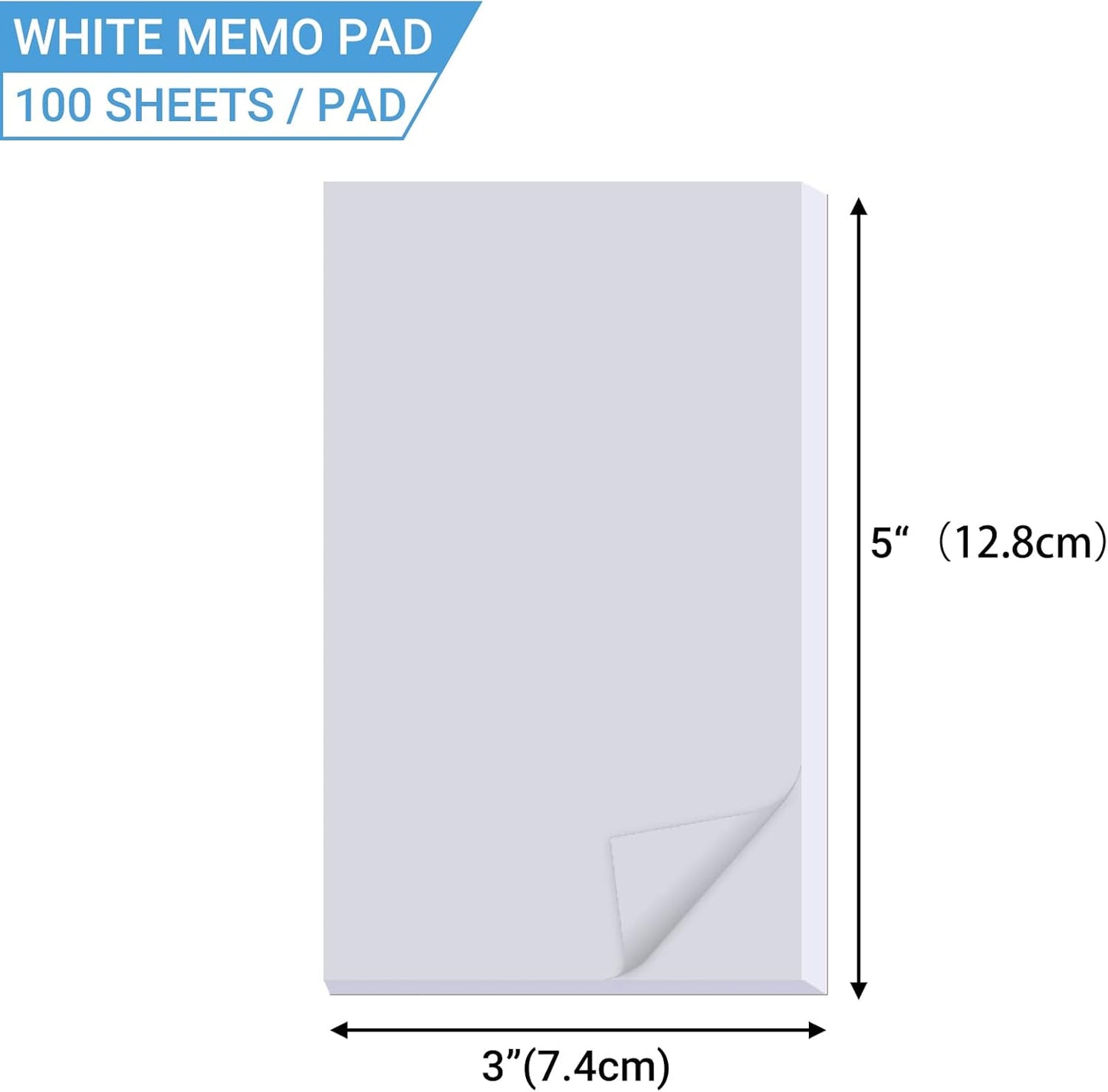20 Pack Note Pads Memo Pads 3"x 5"- 100 Sheets Each Paper Notepads- Small Memo Scratch Pad Writing pads To Do Grocery List