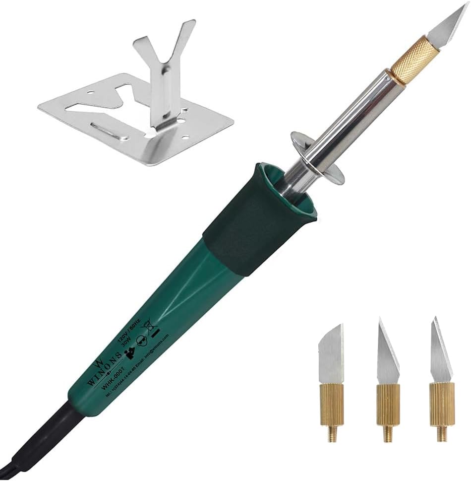 WINONS Plastic Cutter Tool with Upgraded Tips, WHK0007 Multipurpose Stencil Cutter, Easy Use Stencil Cutter for Fun Crafting, Styrofoam and Foam Cutter (Kit of 5)