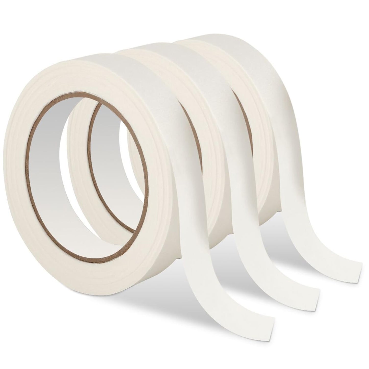 WANBAO Masking Tape Masking Tape Bulk 0.7 inch 55 Yards 3 Rolls for DIY Painting, Labeling, Packing, Craft, Art, etc, 165 Total Yards
