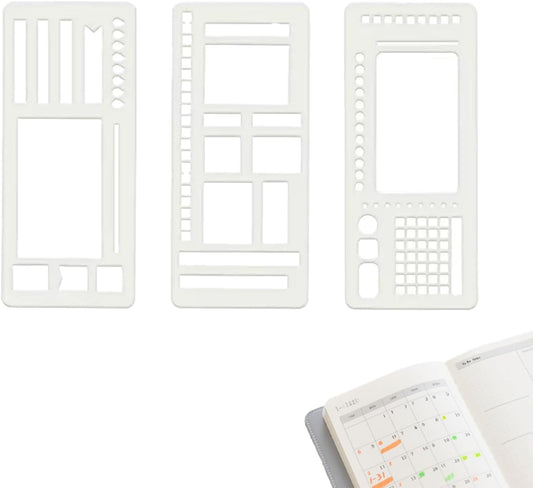 Handmade Flexible Record Template, Reusable Planner Stencils for Journaling, Calendar, Checklists, Scrapbooking & DIY Craft Supplies (A Set)