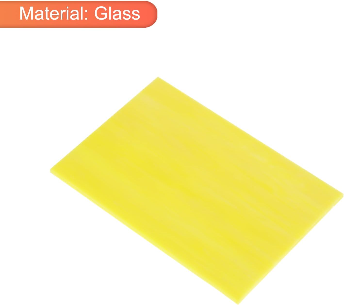 MECCANIXITY 2 Pcs Stained Glass Sheet Mosaic Tile 7.9 Inch x 5.9 Inch Yellow Stained Glass Sheets for Crafts DIY Art Project