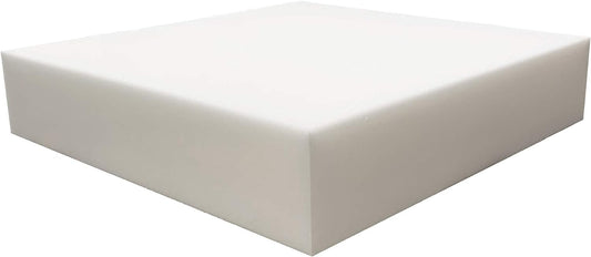 FoamRush 10" H x 24" W x 24" L Upholstery Foam Cushion High Density (Chair Cushion Square Foam for Dinning Chairs, Wheelchair Seat Cushion Replacement)