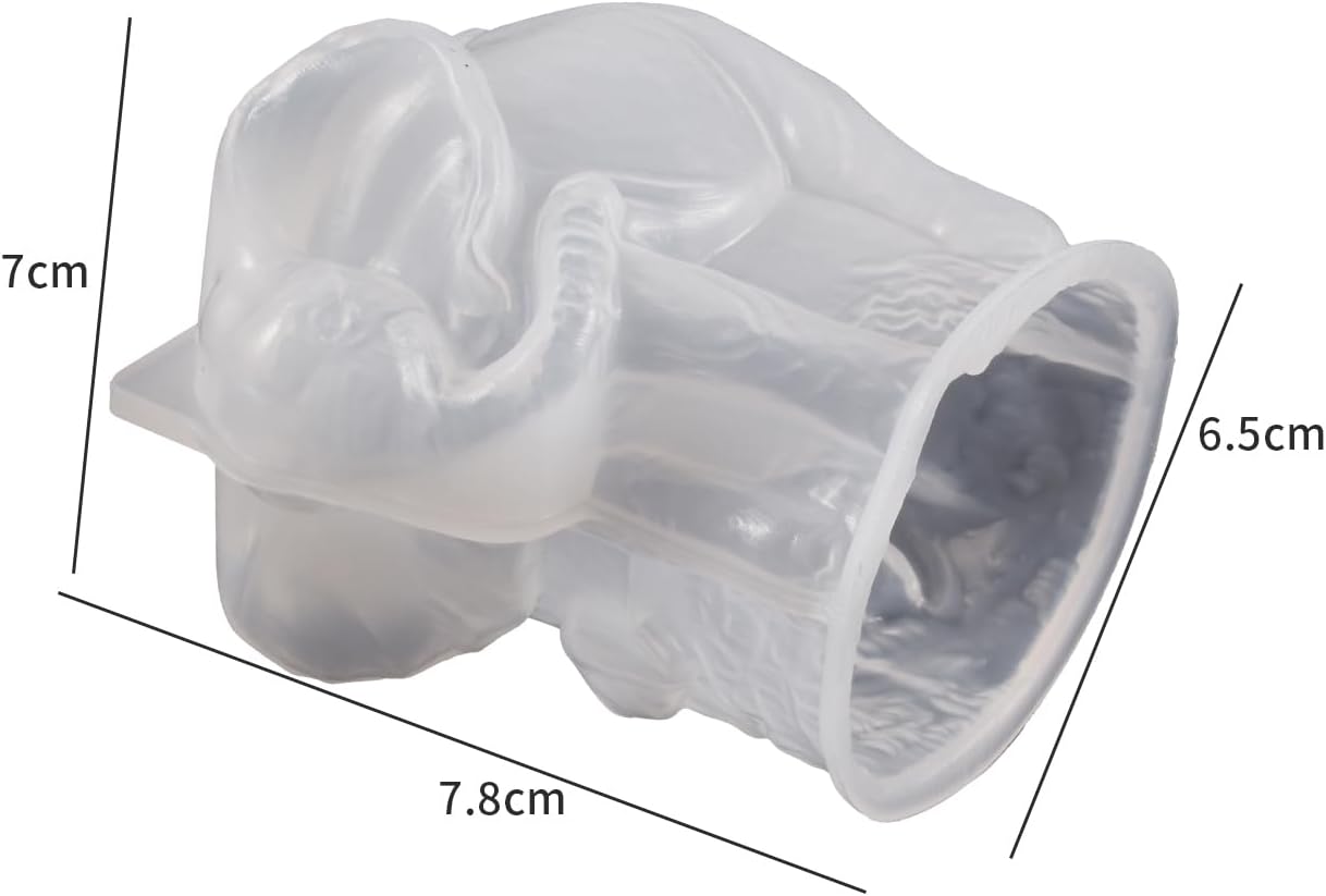 Elephant Cylinder Animal Resin Casting Silicone Mold for Home Decor & Candle Making Wave Spiral Mold