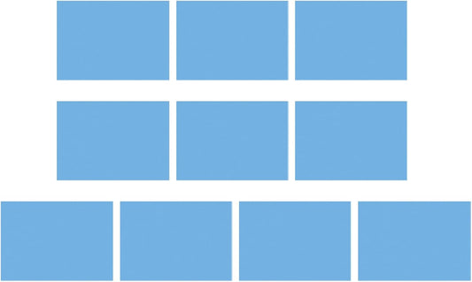 DMiotech 10Pcs Correction Gel Light Filter Overlay Transparent Plastic PVC Sheets Matte Blue for Photo，Film,Video