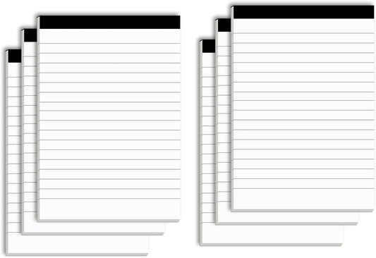 Notepads for Daily Planning and Organization of Work – 4 x 6-inches Ruled Pages – Thick Bright White Paper – 30 Pages – Note Pads Lined Papers – Pack of 6