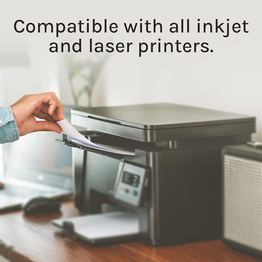 Premium Label Supply White Sticker FBA Labels – 4" x 3.33" – Laser/Inkjet Compatible – (6 per Sheet), 500 Sheets - 3,000 Total Adhesive Labels