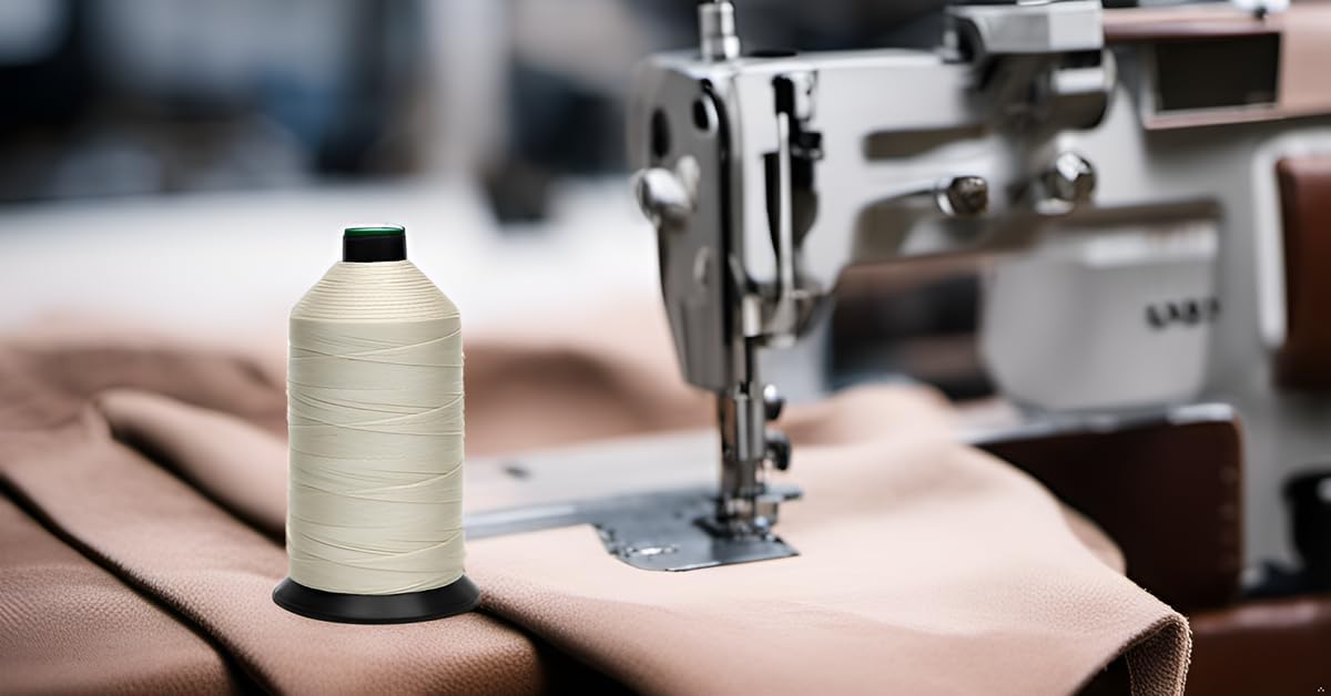 Extra Strong Bonded Nylon Thread #277 Tex270 – 16 OZ, 1500yds, Versatile Stitching Solution for Leather, Upholstery, Canvas Repair and More (Beige)