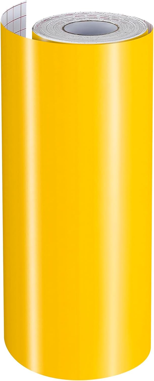 Ant Smart Adhesive Permanent Vinyl Compatible with Cricut Explore and Maker Series Without Cutting Mats, Create DIY Projects, Decals, Stickers & More (Yellow, 13inch x 100ft)