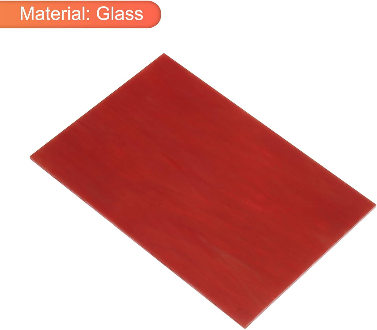 MECCANIXITY 2 Pcs Stained Glass Sheet Mosaic Tile 7.9 Inch x 5.9 Inch Deep Red Stained Glass Sheets for Crafts DIY Art Project