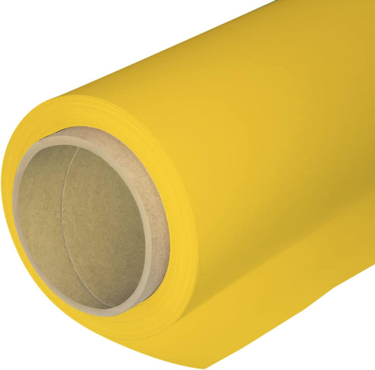 Seamless Photography Background Paper Roll, Yellow Photo Paper Backdrop for Photography, Video and Streaming (82''x16' Forsythia Yellow)