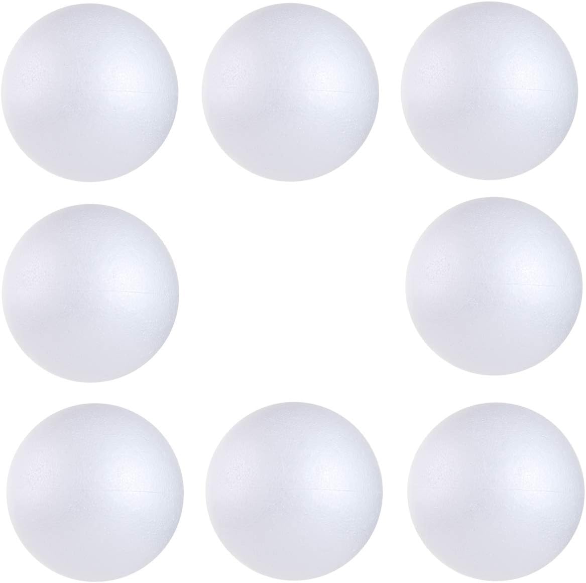 8PCS 4 Inch White Foam Balls Polystyrene Craft Balls Foam Balls for Easter Art Craft Household School Projects and Christmas Party Decorations