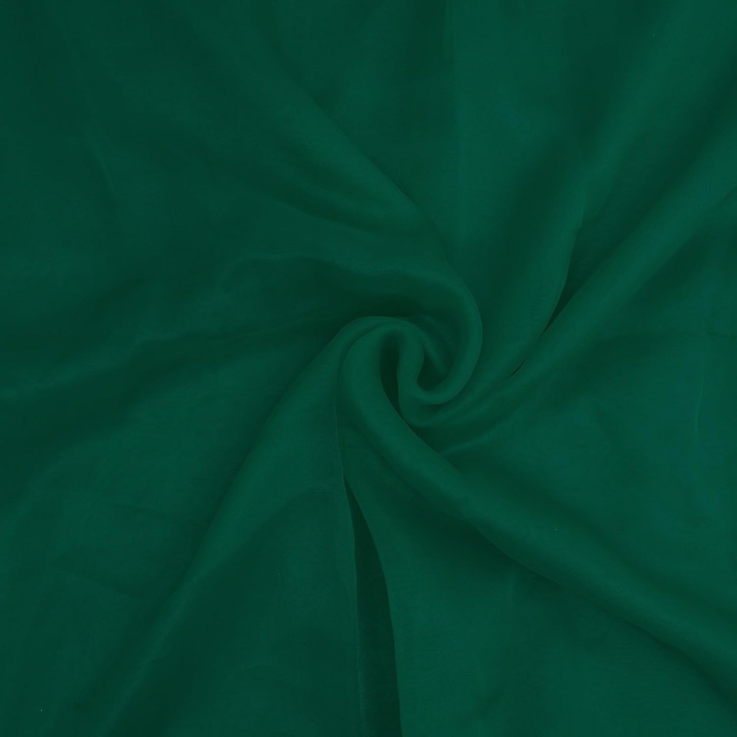 Organza Fabric 5 Yard Bridal Solid Sheer Organza Fabric Bolt for Wedding Dress, Fashion, Crafts, Decorations Silky Shiny Organza 44" - (5 Yard, Hunter Green)