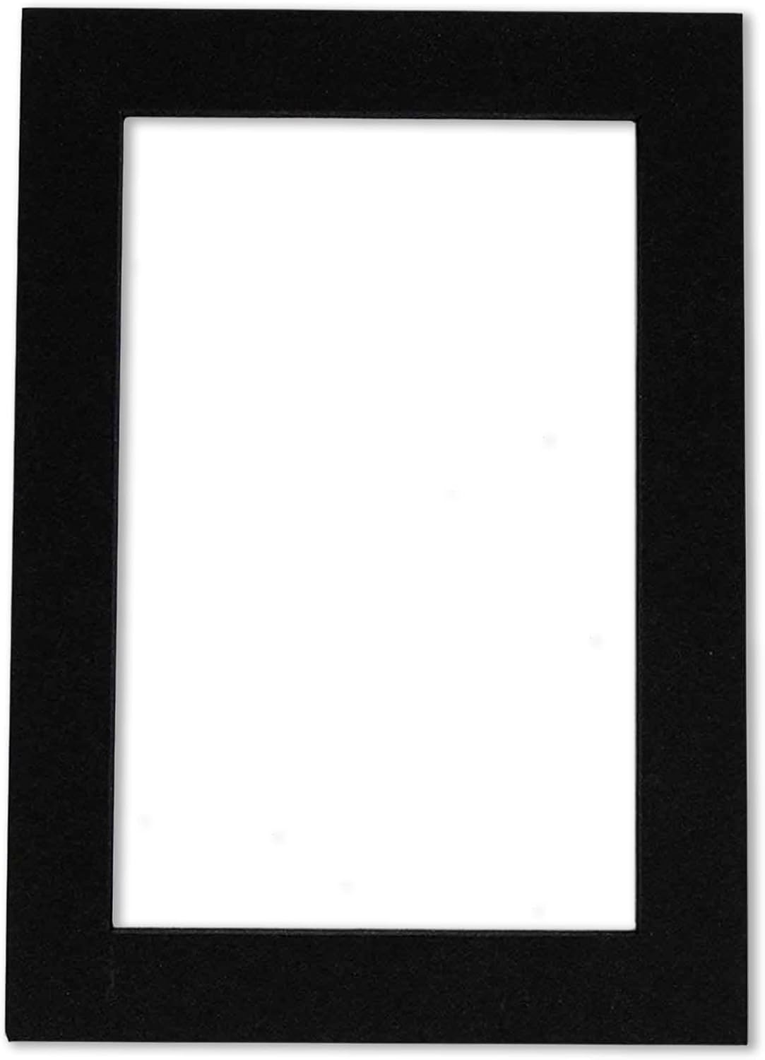 Pack of Ten 8x10 Mats Bevel Cut for 5.5x8.5 Photos - Acid Free Black with Black Core Precut Matboards for Pictures, Photos, Framing - 4-ply Thickness