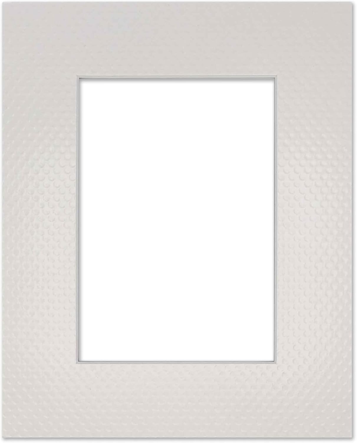 Pack of Ten Acid Free 11x14 Mats Bevel Cut for 8.5x11 Photos - Golf Ball Texture Precut Matboards With Backing Boards and Self Seal Photo Mat Bags For Pictures, Photos, Framing - 4-ply Thickness