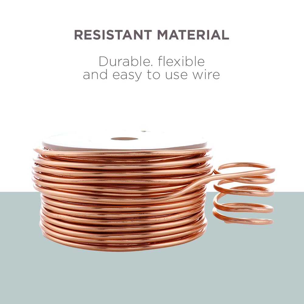 UTILE Bonsai Wire - Armature Aluminum Wire 80 ft 10 Gauge 3.2 mm Bonsai Training Wire, Tree Kit, Plant, Sculpting, Crafts, Bendable, Gardening, Beading and Jewelry Making (Copper)