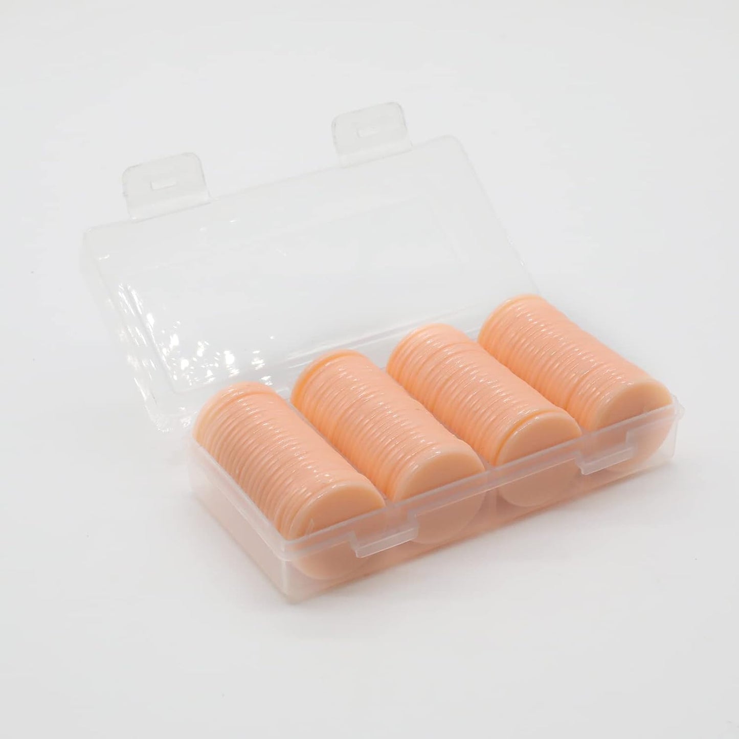 Set of 100 Opaque Plastic Learning Counters Mini Poker Chips Game Tokens with Storage Box (PeachPuff, 1.58 Inch)
