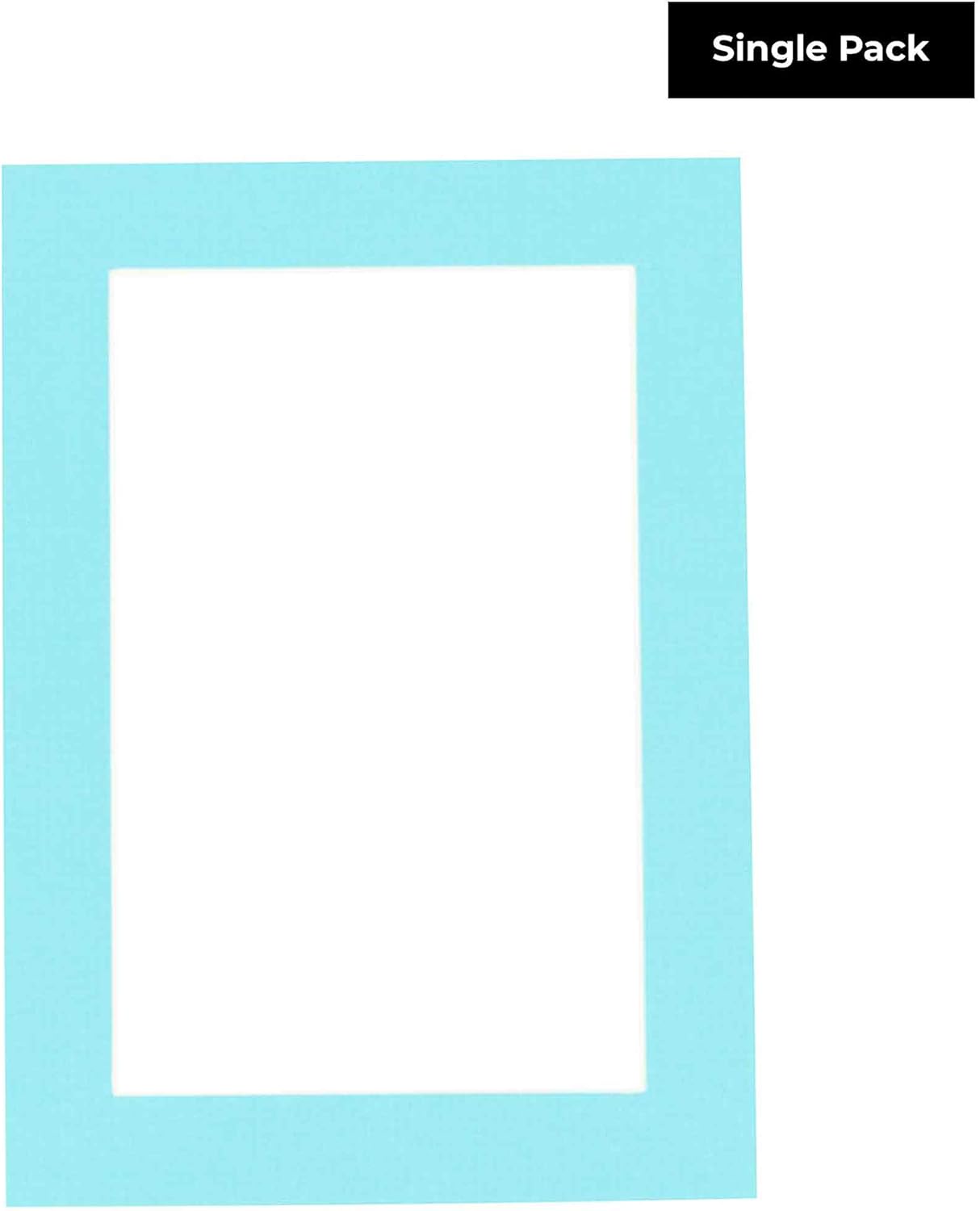 11x14 Mat Bevel Cut for 8.5x11 Photos - Acid Free Aquamarine Blue Precut Matboard With Backing Board and Crystal Clear, Self Seal Mat Bag - For Pictures, Framing - 4-ply Thickness