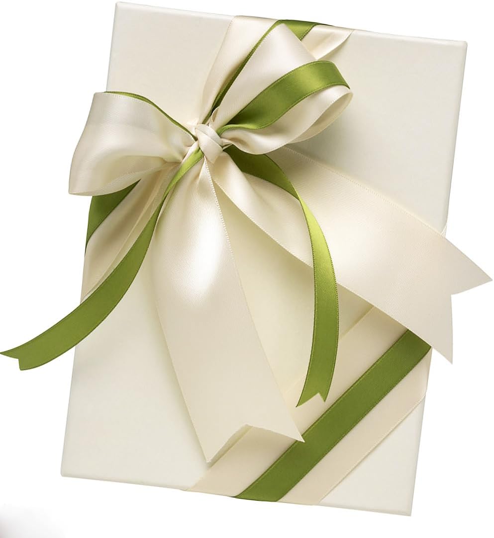 1-1/2" Width x 100 Yards Satin Ribbon, Silver Ribbon Perfect for DIY Craft, Bows, Gift Wrapping, Flower Bouquet, Valentine's Day, Christmas and Party Decoration