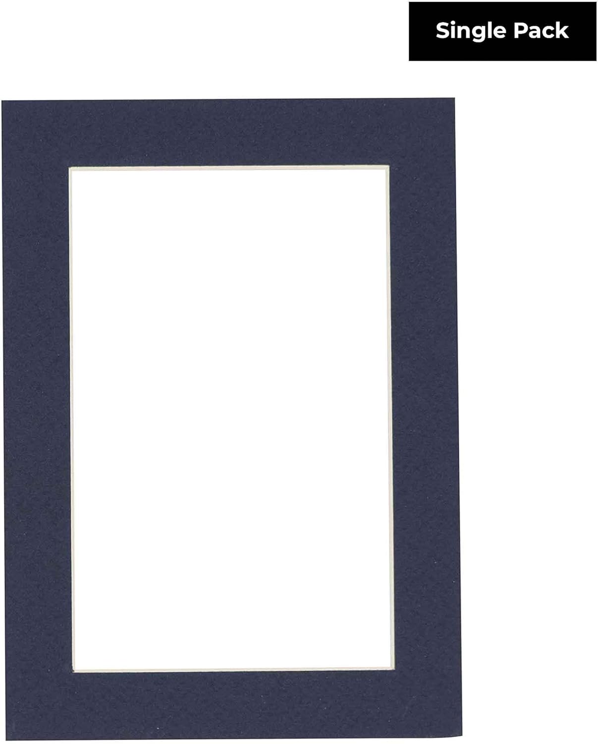 8x10 Mat for 6x8 Photo - Precut Navy Picture Matboard for Frames Measuring 8 x 10 Inches - Bevel Cut Matte to Display Art Measuring 6 x 8 Inches - Acid Free ONE MAT with Backing Board & Clear Bag